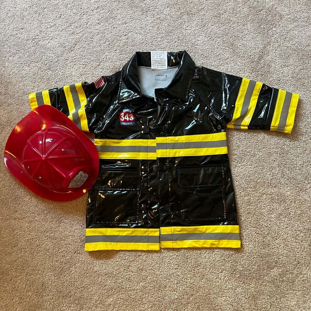 Western Chief Kids Firefighter Jacket and Helmet Set